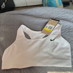 Nike White Sports Bra swoosh size s  dri fit